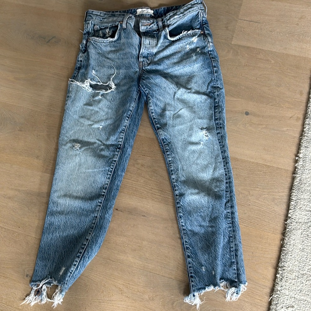 We the Free jeans button fly loose fit relaxed size 27
